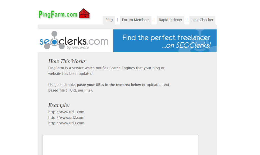 pingform search engine optimization rapid url indexer