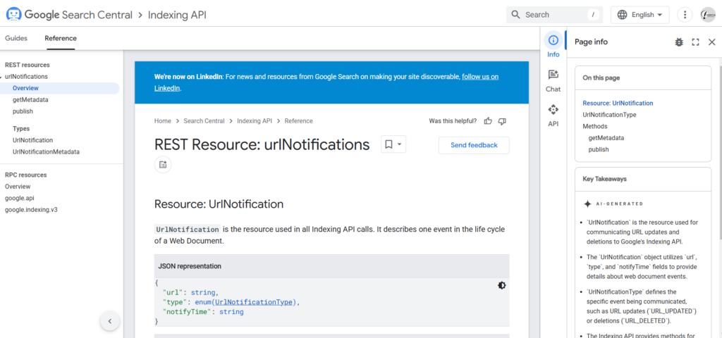 Google Instant Indexing API