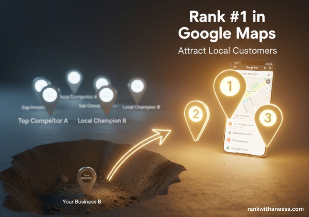 rank google business profile at top of map